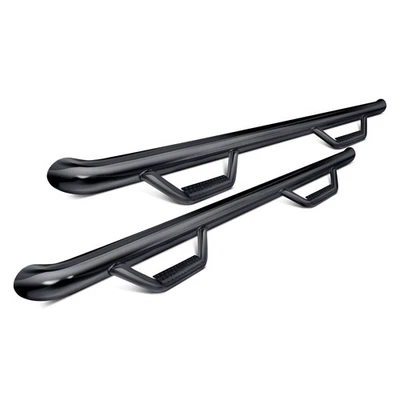 For Chevy Silverado 1500 14-18 N-Fab 3" Cab Length Black Round Nerf Steps - Image 1 of 4