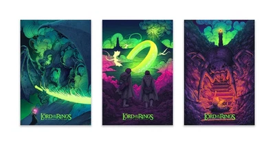 Lord of the Rings Trilogy Fine Art Giclee Variant A by Ian Permana Hand Numbered - Image 1 of 4