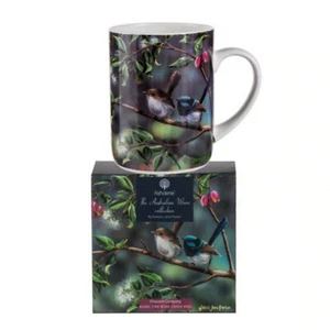 Australia Wren Bird Flora Fauna New Fine China 420ml Mug Cup Ashdene Gift Box - Picture 1 of 4