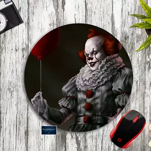 PENNYWISE CLOWN IT RED BALLOON ROUND PC DESK MAT MOUSE PAD PC GAMING SCHOOL GIFT - Picture 1 of 1