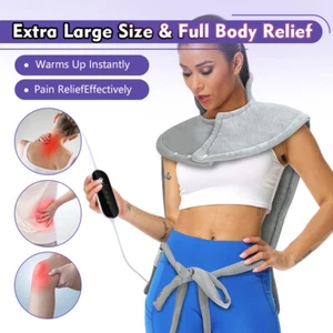 Electric Heating Shawl Heating Pad for Upper Back Neck Shoulder Care 9Levels - Picture 1 of 12