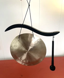 Woodstock Chimes Hanging Gong Tuned Percussion Instrument Brass and Wood - Picture 1 of 6