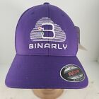 Binarly Hat Logo Cap Purple Embroidered Flexfit L-XL Stretch Security Ninja