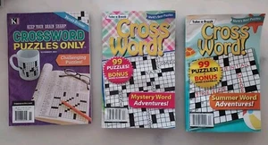 3 Crossword Puzzle Game Book  Magazines From Take A Break 2024 Puzzles  - Picture 1 of 1