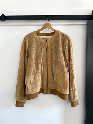 Chaqueta Orvis Marrón Sin Capucha Bonita Chaqueta Talla Cuero Mediana Excelente Estado Foto 1 de 3