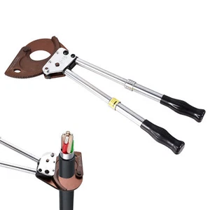Heavy Duty Ratcheting Cable Cutter 26.6" Ratchet Wire And Cable Cutter Cut - Picture 1 of 9