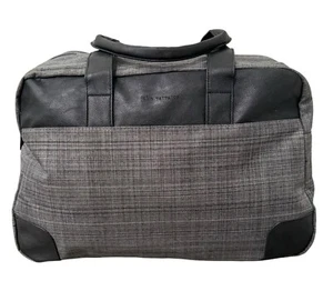 John Varvatos Carry On Bag Weekend Travel Duffle Gym Bag Grey Black Lightweight - Picture 1 of 6