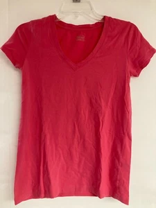 ASPIRE Women's PINK Cotton/Spandex V-NECK WORKOUT T-SHIRT SIZE SMALL EUC - Bild 1 von 5
