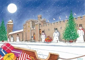 Cardiff Castle in the snow - Christmas Card - Tony Paultyn - Picture 1 of 2