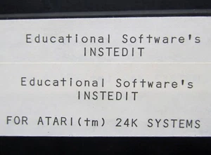 InstEdit,, Atari 24K 5.25 / 5 1/4" Floppy Disk, Educational Software 1982 - Imagen 1 de 3