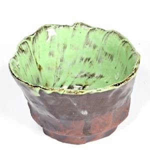 Tea Bowl ceramic stoneware "Green Tea" Unique Prof.em A. Loeschner-Gornau BG8 - Picture 1 of 9