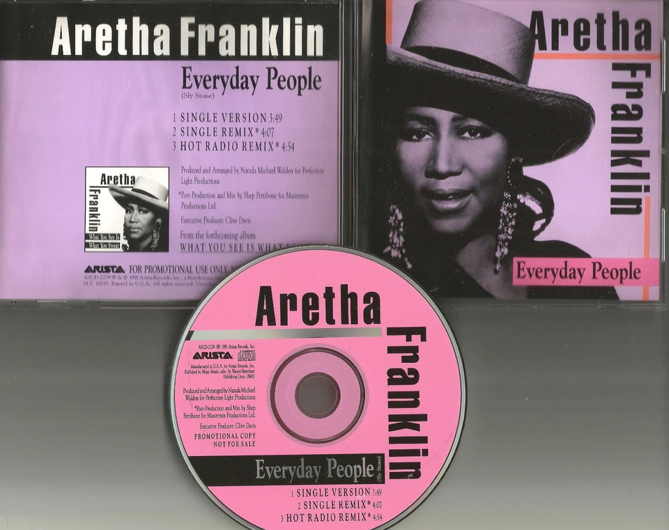 ARETHA FRANKLIN Everyday People REMIXES PROMO DJ CD single Sly and family Stone - Image 1 of 1
