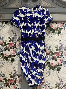 ASOS Petite Size 8 Purple Body Con Dress Knee Length - Picture 1 of 4