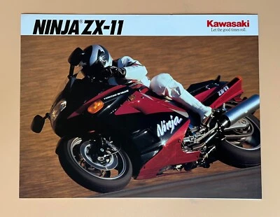 Kawasaki ZX1100-C2 1991 4 páginas folleto desplegable literatura ZX-11 ZX11 Foto 1 de 4
