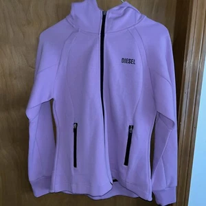 DIESEL STUDIO ICON WOMENS FULL ZIP HOODED JACKET MEDIUM NWT (B50) - Picture 1 of 8