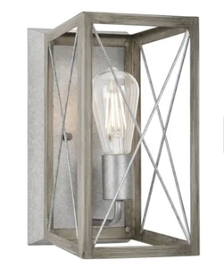 Progress Lighting P710012-141 Briarwood 1-Light Wall Sconce in Bleached Oak Wood - Picture 1 of 9