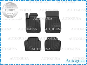 NEW LHD BLACK RUBBER FLOOR MATS ALL WEATHER CAR LINERS FOR BMW F30 F31 2012-2018 - Picture 1 of 4