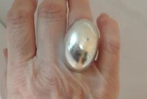 Anello a cupola in argento sterling ORVILLE TSINNIE Navajo Dine' New Mexico misura 5,75 - Foto 1 di 7