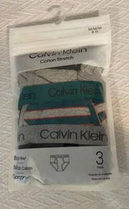 Calvin Klein boy's Medium briefs 3 pack cotton stretch multicolor youth - Picture 1 of 7