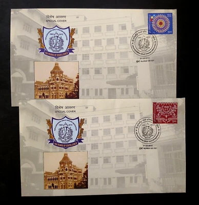 India - "THE ALEXANDRA GIRLS ENGLISH INSTITUTION ~150 YRS" 2 Special Covers 2012 - Image 1 of 4