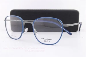 New MOREL OGA Eyeglass Frames 10163O GB06 Blue made in France Titanium 50mm - Picture 1 of 8