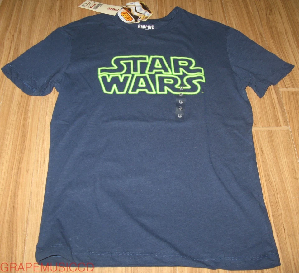 STAR WARS STARWARS EXO SPAO T-POT OFFICIAL NAVY LUMINOUS T-SHIRT NEW - Image 1 of 3