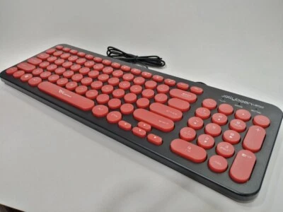 Wired USB Keyboard with red button for Laptop pc new - Image 1 of 4