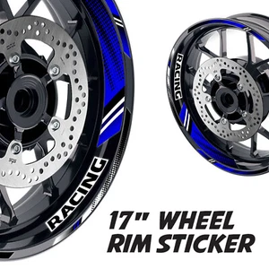 Blue 17 inch Wheel Sticker Decal AX2 For Kawasaki ZX10RR Ninja 17-21 20 19 18 - Picture 1 of 10