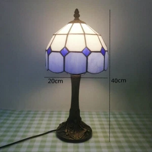 Tiffany-Style Table Lamp Handcrafted Art Bedside Light Desk Lamps Stained Glass - Picture 1 of 1