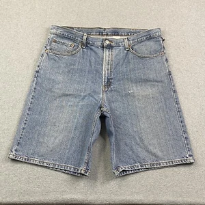Levis 550 Jeans Pantaloncini Uomo 38 Relaxed Denim Cotone Invecchiato Grunge 10” In Lavoro - Foto 1 di 19