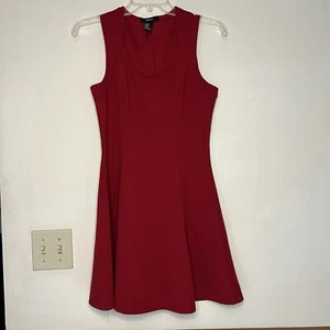 Forever 21 red A-Line midi dress women's medium - Picture 1 of 8