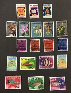 Surinam 1975-1983 VF MNH &Used, Sc#424-26, 427-440, 641-42, C72-73, 85-87, (W47) - Picture 1 of 2