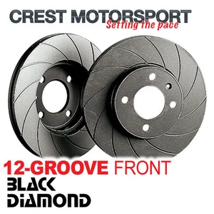 BLACK DIAMOND 12-Groove Vented Front Brake Discs (300mm) Grooved KBD1336G12 - Picture 1 of 1