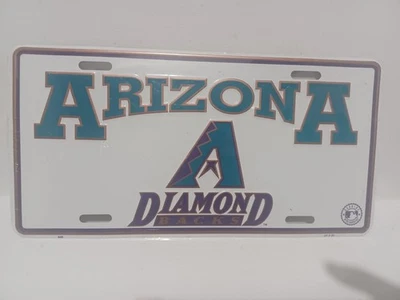 New NOS Vintage 90's MLB Metal Arizona Diamondbacks Embossed License Plate 12x6 - Image 1 of 3