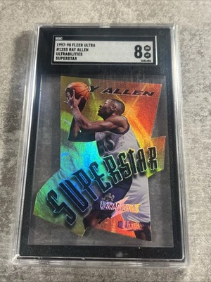 1997-98 Ultra Ultrabilities Superstar Die Cut Ray Allen Parallel SGC 8 #12 - Image 1 of 2