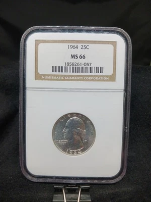 1964 NGC MS66 Washington Quarter Coin - Image 1 of 4