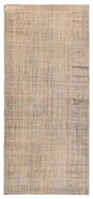 Vintage Hand-knotted Runner Rug 4'3" x 9'6" Traditional Oriental Wool Carpet - Image 1 of 4