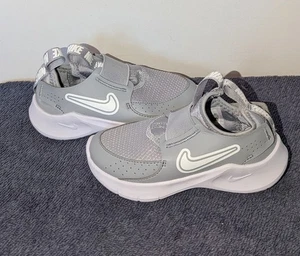 Nike Flex Runner 3 Wolf Grey White PS Size 9C FN1449-001 Sneakers Logo - Picture 1 of 8