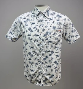 Salt Life Short Sleeve Vented Fishing Shirt Men's Size Small Blue & White Bn1 - Picture 1 of 13