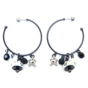 Orecchini a cerchio placcati argento ANNA SUI strass a fungo /294378 - Foto 1 di 8