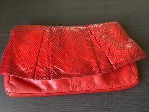 Giani Bernini Reptil Rot Leder Clutch Handtasche - Bild 1 von 4