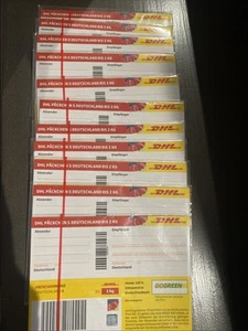 110 Päckchen S DHL Selbstklebende Versandetiketten-Set 110 Stück ungeöffnet - Bild 1 von 1