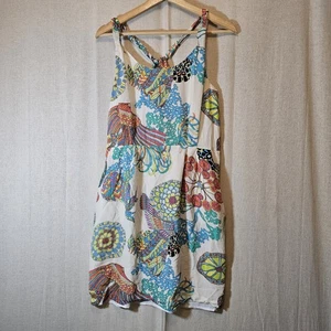 Trina Turk X Banana Republic 100 % Seide Crazy Botanical Twist Träger Minikleid - Bild 1 von 12