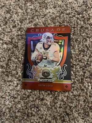 2019 Panini Prizm Draft Crusade Red Prizm Drew Lock #10 Mizzouri Seahawks RC - Image 1 of 3