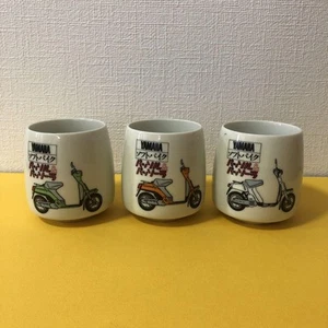 A rare item, a Showa retro Yamaha Passol & Passola teacup set of 3 - Picture 1 of 12