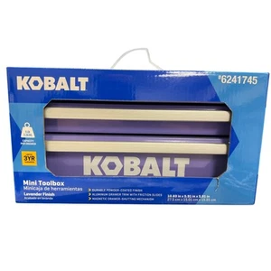 Kobalt Portable Mini Toolbox 2 -Drawer Lavender Steel Tool Box - Picture 1 of 4