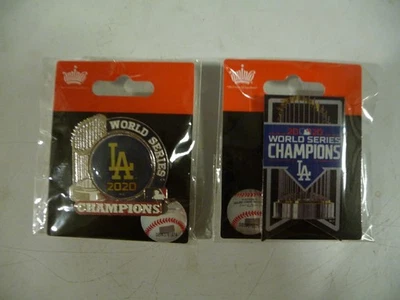 LOS ANGELES DODGERS (SET OF 2) 2020 WORLD SERIES CHAMPIONS COLLECTORS PIN LAPEL - Image 1 of 3