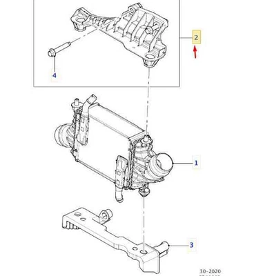 JAGUAR F-PACE X761 Ladeluftkühler-Oberhalterung T2H39193 NEU ORIGINAL - Image 1 of 2