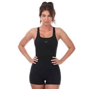 Speedo Women's Eco Endurance+ Legsuit Swimsuit Swimming Costume Black BNWT