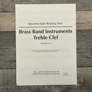 ABRSM Specimen Sight-Reading Tests Brass Band Instruments Treble Clef GRADES 6-8 - Picture 1 of 3